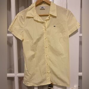 Lacoste short sleeve butter yellow button down